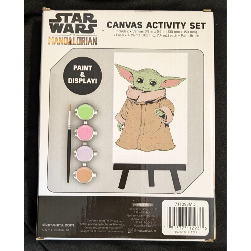 star wars mandalorian canvas activity set baby yoda